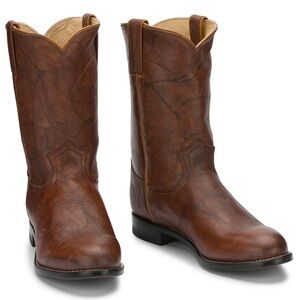 NWT Justin's Boots - Men's Chestnut Brown 10" Roper J-Flex Comfort System Boots